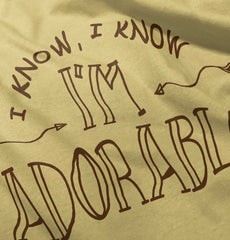 I'm Adorable Infant Toddler T Shirt-Direct To Garment Print-Brisco Baby