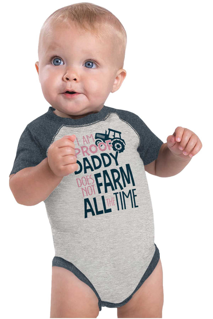 Farm All The Time Raglan Romper Bodysuit-Direct To Garment Print-Brisco Baby