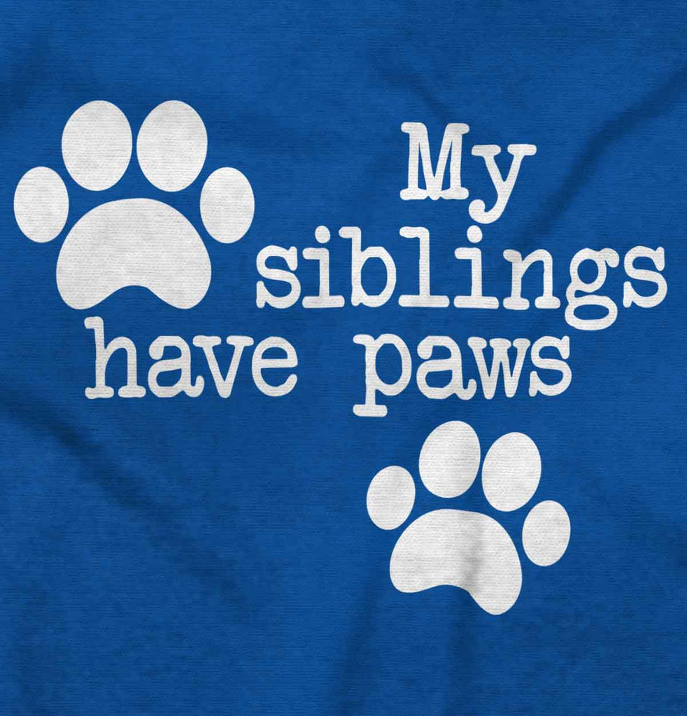 Siblings have paws Ringer Romper Bodysuit-Direct To Garment Print-Brisco Baby