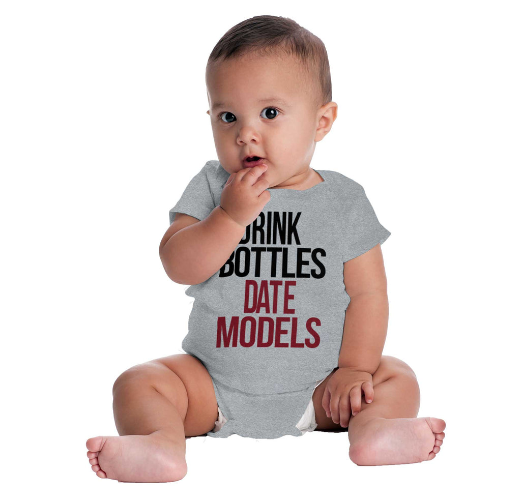Date Models Romper Bodysuit-Direct To Garment Print-Brisco Baby