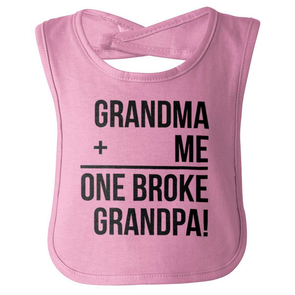 One Broke Grandpa Infant Baby Bib-Direct To Garment Print-Brisco Baby