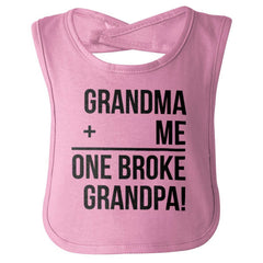 One Broke Grandpa Infant Baby Bib-Direct To Garment Print-Brisco Baby