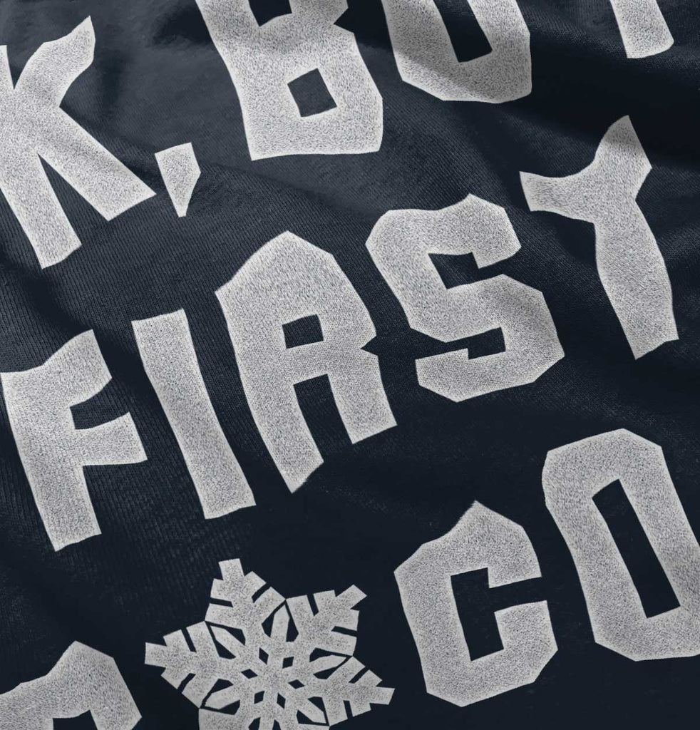 Ok But First Cocoa Infant Toddler T Shirt-Direct To Garment Print-Brisco Baby