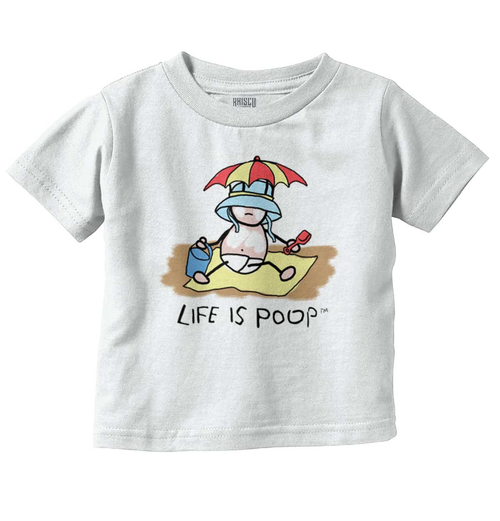 Beach Umbrella Infant Toddler T Shirt-Direct To Garment Print-Brisco Baby