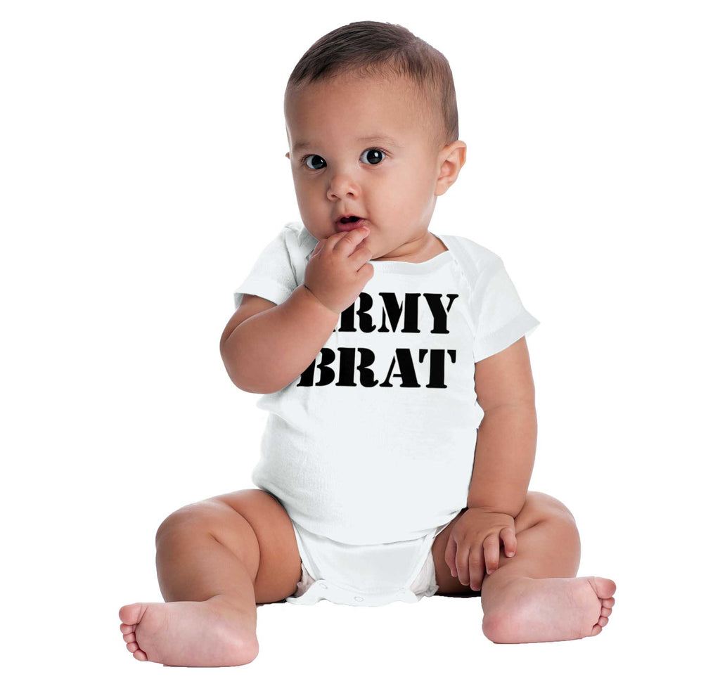 Army Brat Romper Bodysuit-Direct To Garment Print-Brisco Baby