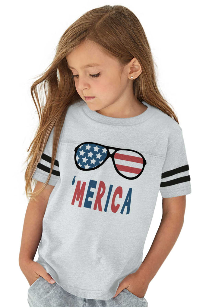 ‘merica Toddler Football Jersey Tee-Direct To Garment Print-Brisco Baby