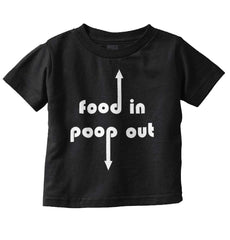 Poop out Infant Toddler T Shirt-Direct To Garment Print-Brisco Baby