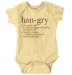 Hangry Definition Romper Bodysuit-Direct To Garment Print-Brisco Baby