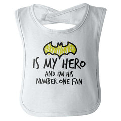 Bat Hero Infant Baby Bib-Direct To Garment Print-Brisco Baby