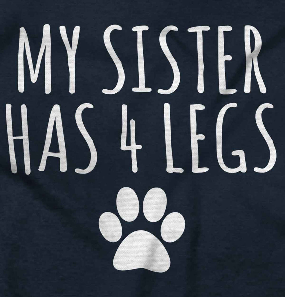 Sister has 4 legs Ringer Romper Bodysuit-Direct To Garment Print-Brisco Baby