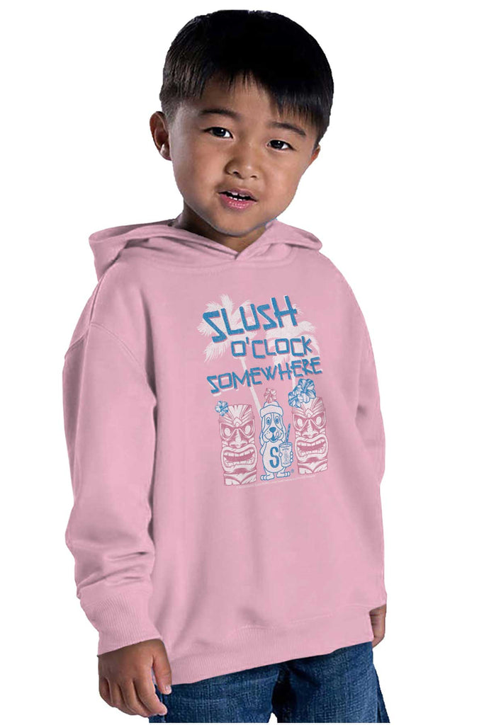Slush O Clock Somewhere Toddler Pullover Hoodie-Direct To Garment Print-Brisco Baby