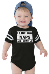 Big Naps Football Romper Bodysuit-Direct To Garment Print-Brisco Baby