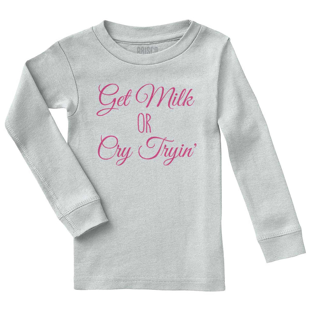 Get Milk Solid Baby Pajama Top-Direct To Garment Print-Brisco Baby