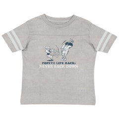 Never Back Down Toddler Football Jersey Tee-Direct To Garment Print-Brisco Baby