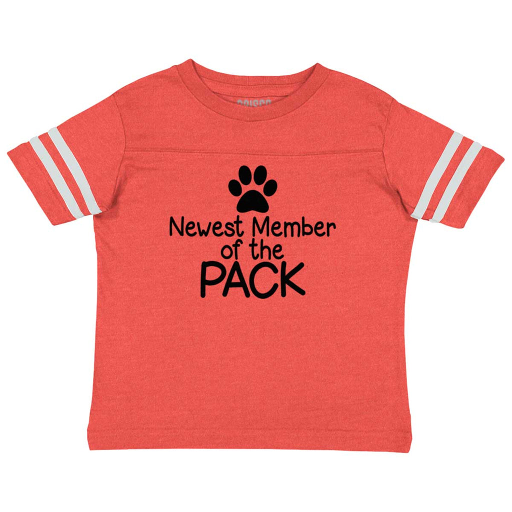 Member of the Pack Toddler Football Jersey Tee-Direct To Garment Print-Brisco Baby