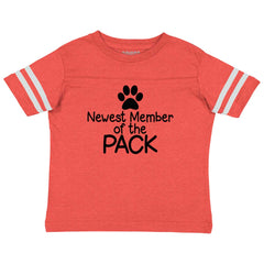 Member of the Pack Toddler Football Jersey Tee-Direct To Garment Print-Brisco Baby