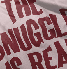 Snuggle Is Real Toddler Ruffled Trim T-Shirt-Direct To Garment Print-Brisco Baby