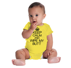 Wipe My Butt Romper Bodysuit-Direct To Garment Print-Brisco Baby