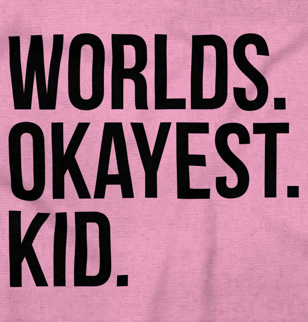 Worlds Okayest Kid Romper Bodysuit-Direct To Garment Print-Brisco Baby