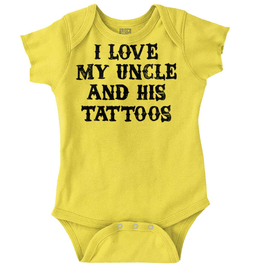 Uncle's Tattoos Romper Bodysuit-Direct To Garment Print-Brisco Baby