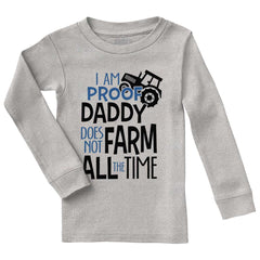 Farm All The Time Solid Baby Pajama Top-Direct To Garment Print-Brisco Baby