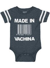 Made In Vachina Football Romper Bodysuit-Direct To Garment Print-Brisco Baby