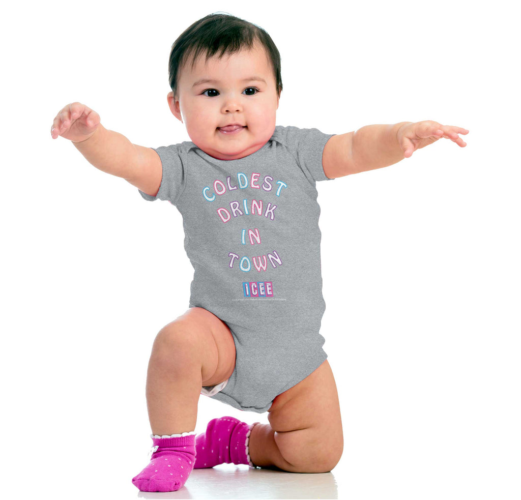 Coldest Drink In Town Romper Bodysuit-Direct To Garment Print-Brisco Baby