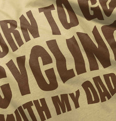 Cycling With Daddy Romper Bodysuit-Direct To Garment Print-Brisco Baby