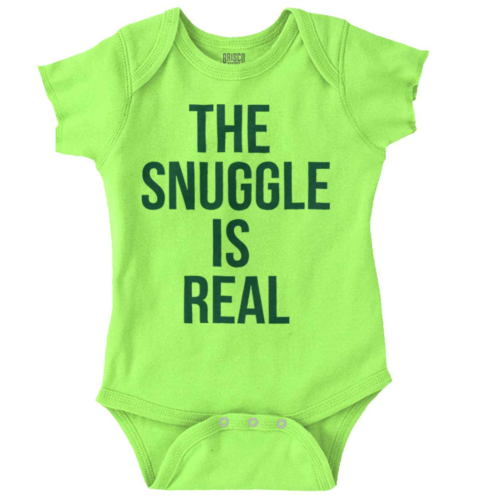 The Snuggle Is Real Romper Bodysuit-Direct To Garment Print-Brisco Baby
