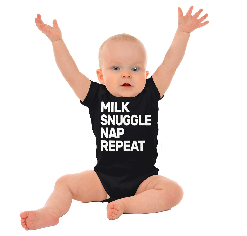 Milk Snuggle Nap Romper Bodysuit-Direct To Garment Print-Brisco Baby