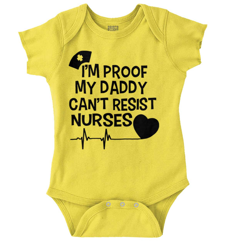 Can't Resist Nurses Romper Bodysuit-Direct To Garment Print-Brisco Baby