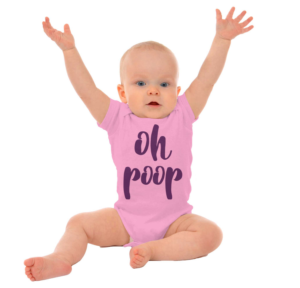 Oh Poop Romper Bodysuit-Direct To Garment Print-Brisco Baby