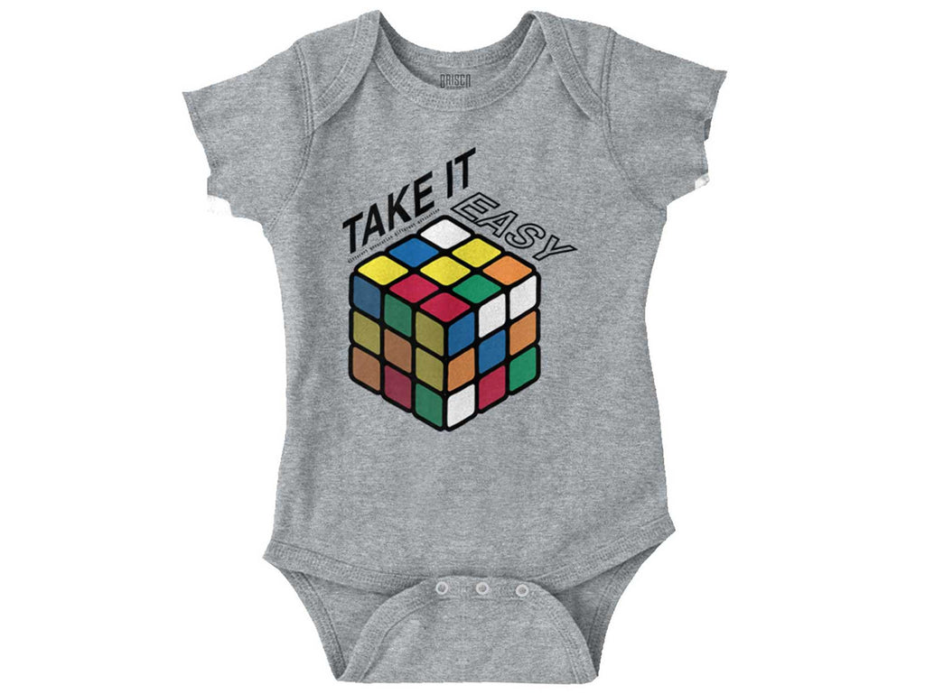 Easy Rubik's Cube Romper Bodysuit-Direct To Garment Print-Brisco Baby