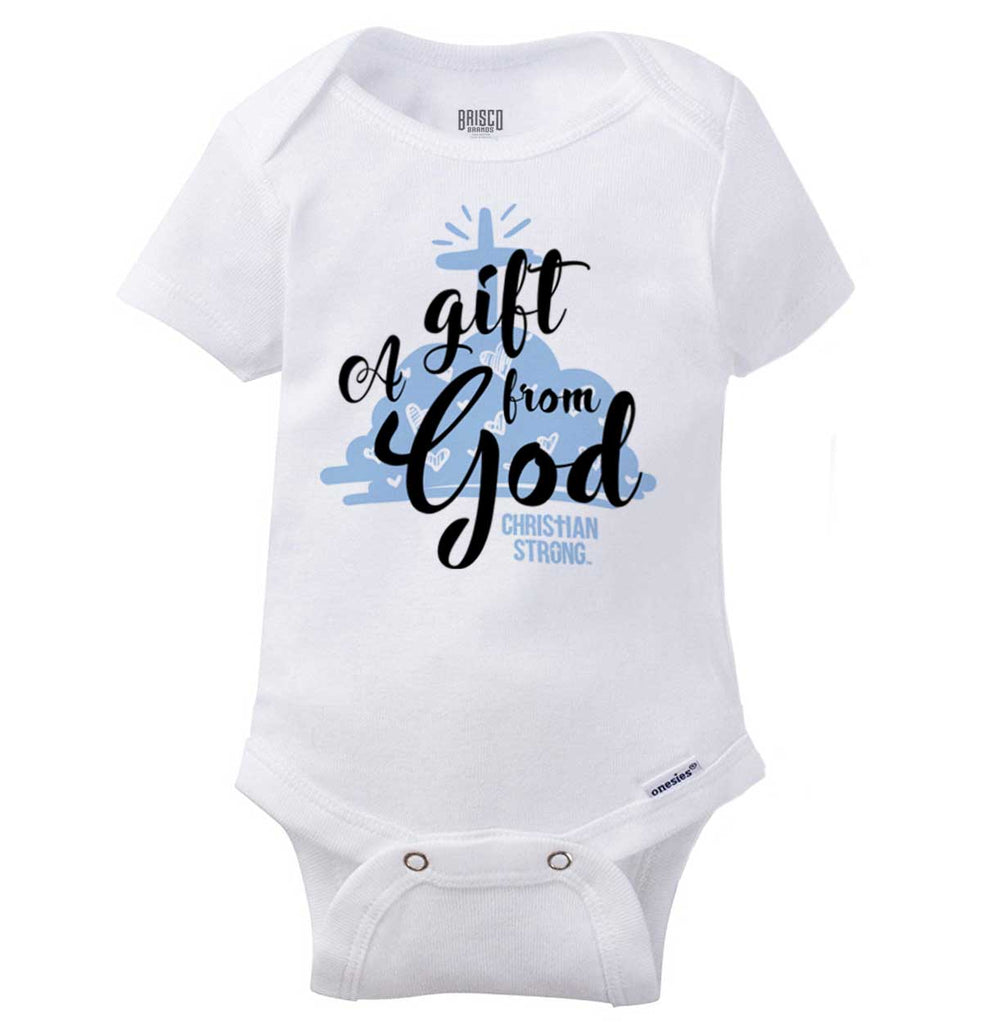 Gift From God Gerber Onesie-Direct To Garment Print-Brisco Baby