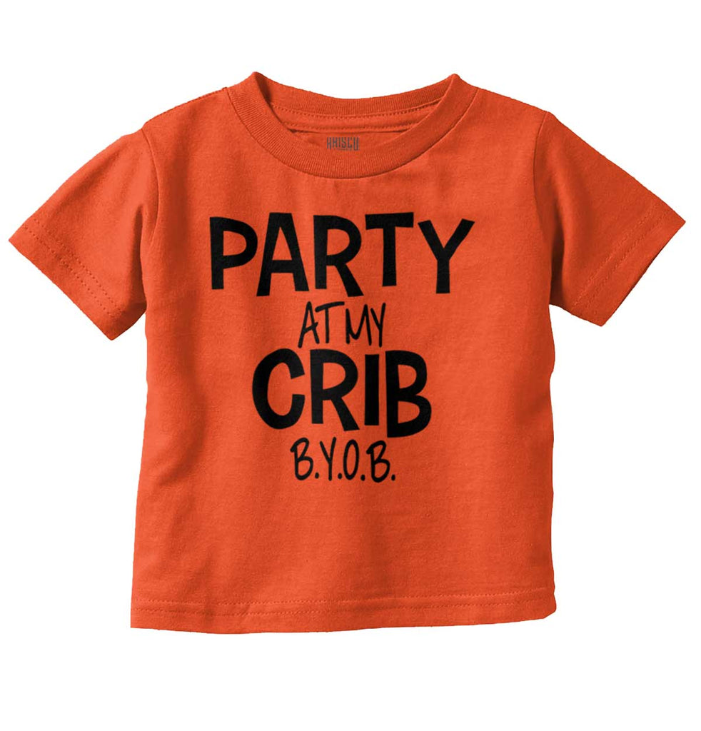 Party At My Crib Infant Toddler T Shirt-Direct To Garment Print-Brisco Baby