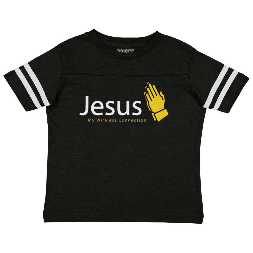 Jesus Connection Toddler Football Jersey Tee-Direct To Garment Print-Brisco Baby