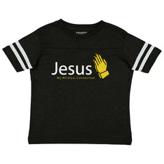 Jesus Connection Toddler Football Jersey Tee-Direct To Garment Print-Brisco Baby