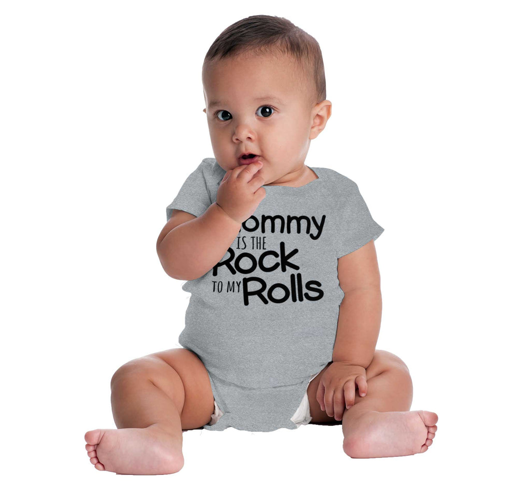 Rock To My Rolls Romper Bodysuit-Direct To Garment Print-Brisco Baby