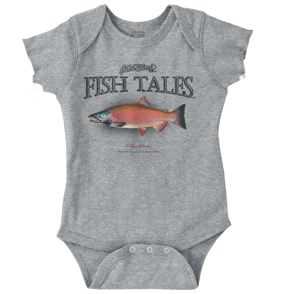 Coho Salmon Romper Bodysuit-Direct To Garment Print-Brisco Baby