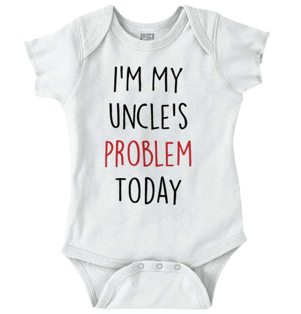 My Uncle's Problem Today Romper Bodysuit-Direct To Garment Print-Brisco Baby
