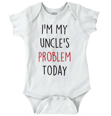 My Uncle's Problem Today Romper Bodysuit-Direct To Garment Print-Brisco Baby