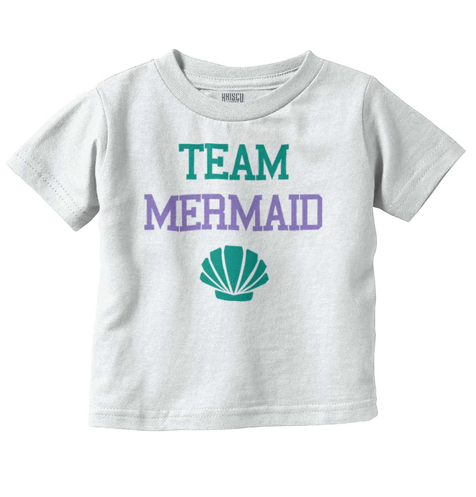 Team Mermaid Infant Toddler T Shirt-Direct To Garment Print-Brisco Baby