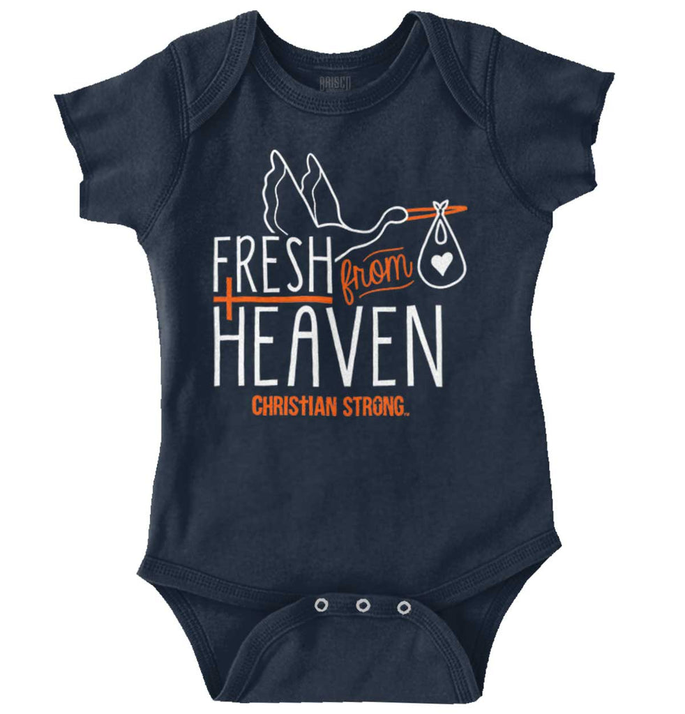 Fresh From Heaven Romper Bodysuit-Direct To Garment Print-Brisco Baby