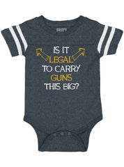 Is It Legal Football Romper Bodysuit-Direct To Garment Print-Brisco Baby