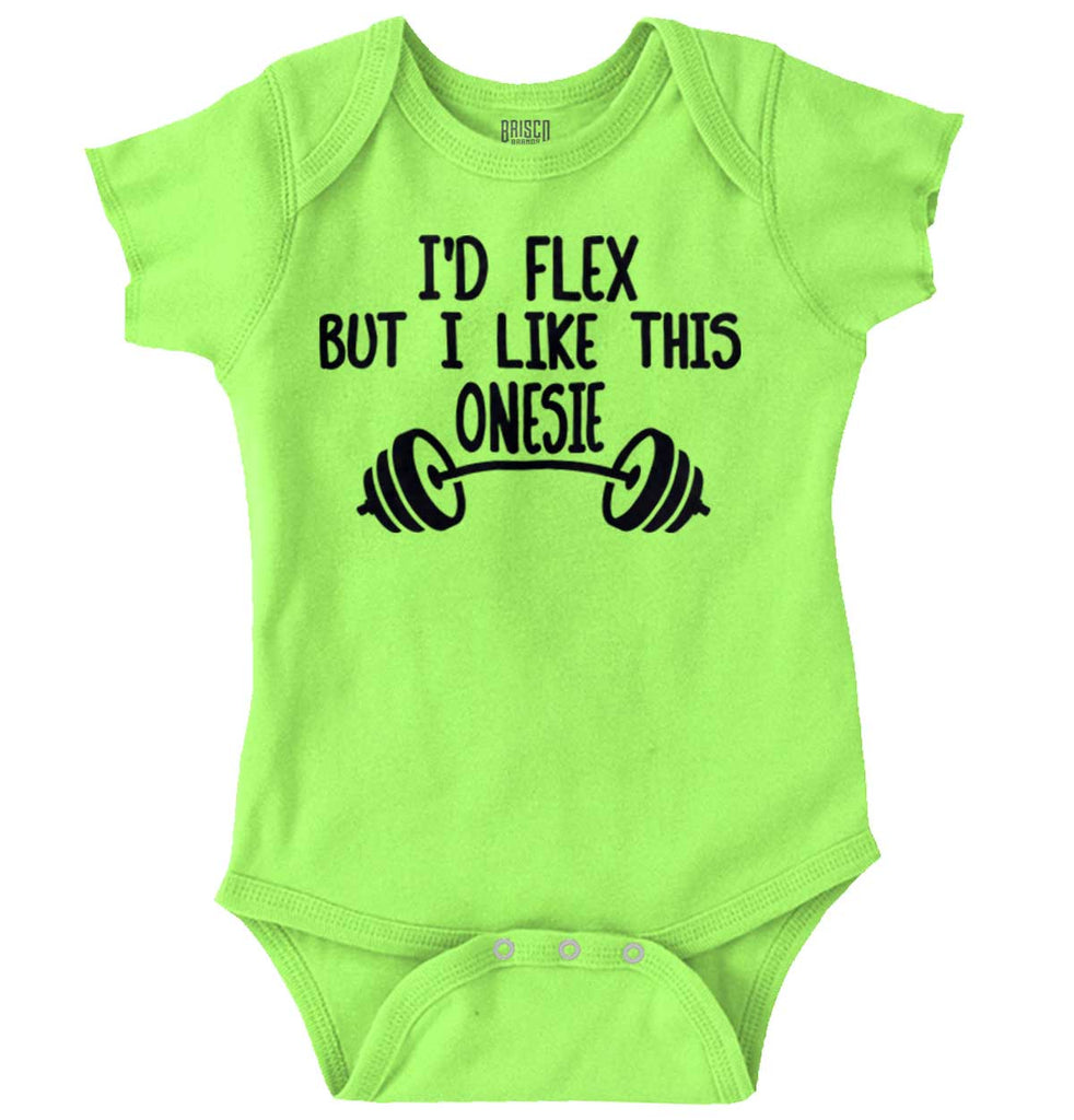 I'd Flex Romper Bodysuit-Direct To Garment Print-Brisco Baby