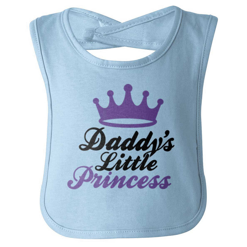Daddy's Little Princess Infant Baby Bib-Direct To Garment Print-Brisco Baby