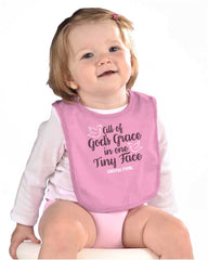 Gods Grace Tiny Face Infant Baby Bib-Direct To Garment Print-Brisco Baby