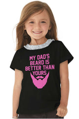 Dad's Beard Toddler Ruffled Trim T-Shirt-Direct To Garment Print-Brisco Baby