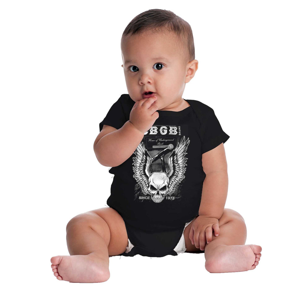 CBGB Wings Romper Bodysuit-Direct To Garment Print-Brisco Baby
