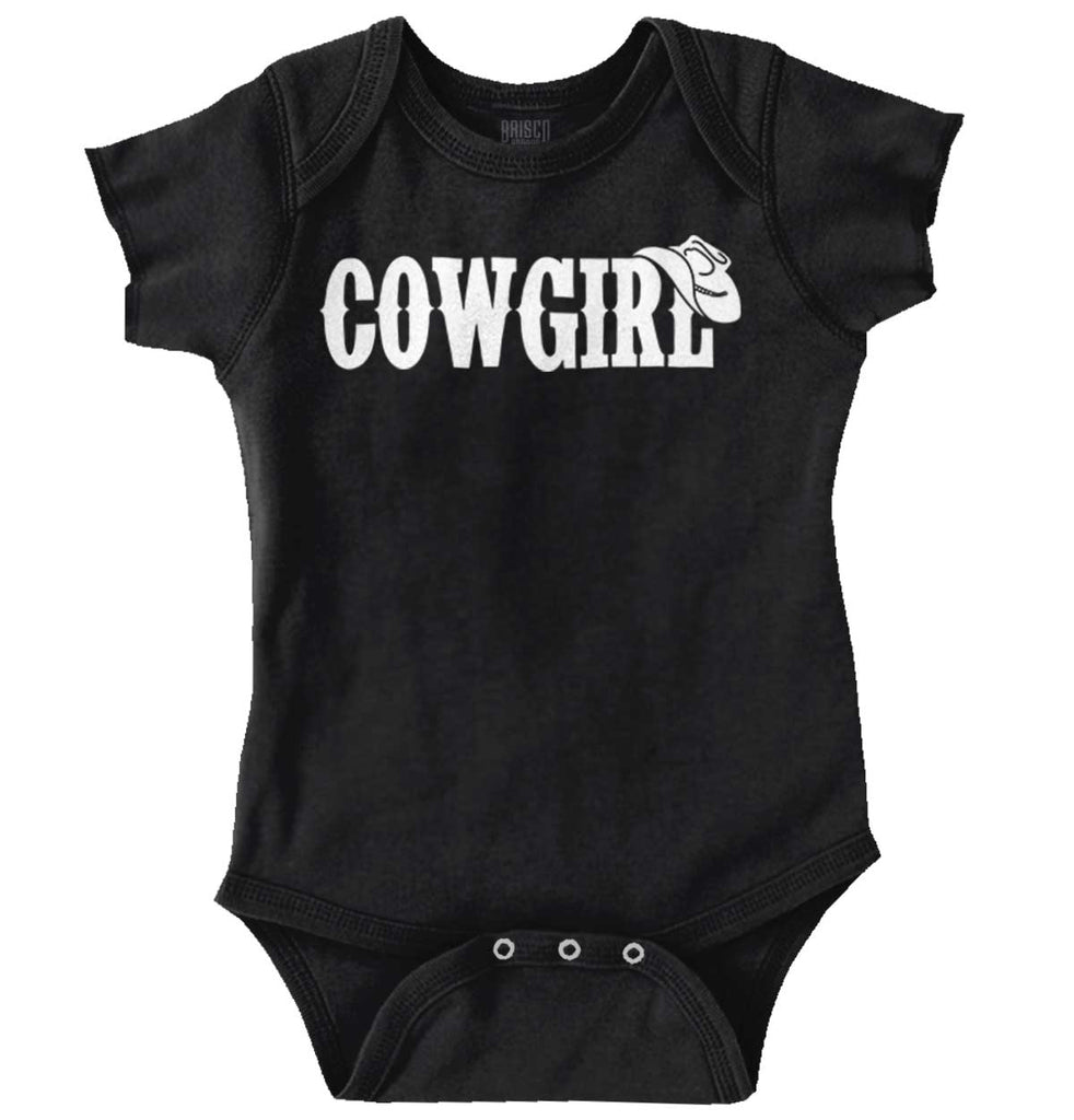Cowgirl Romper Bodysuit-Direct To Garment Print-Brisco Baby